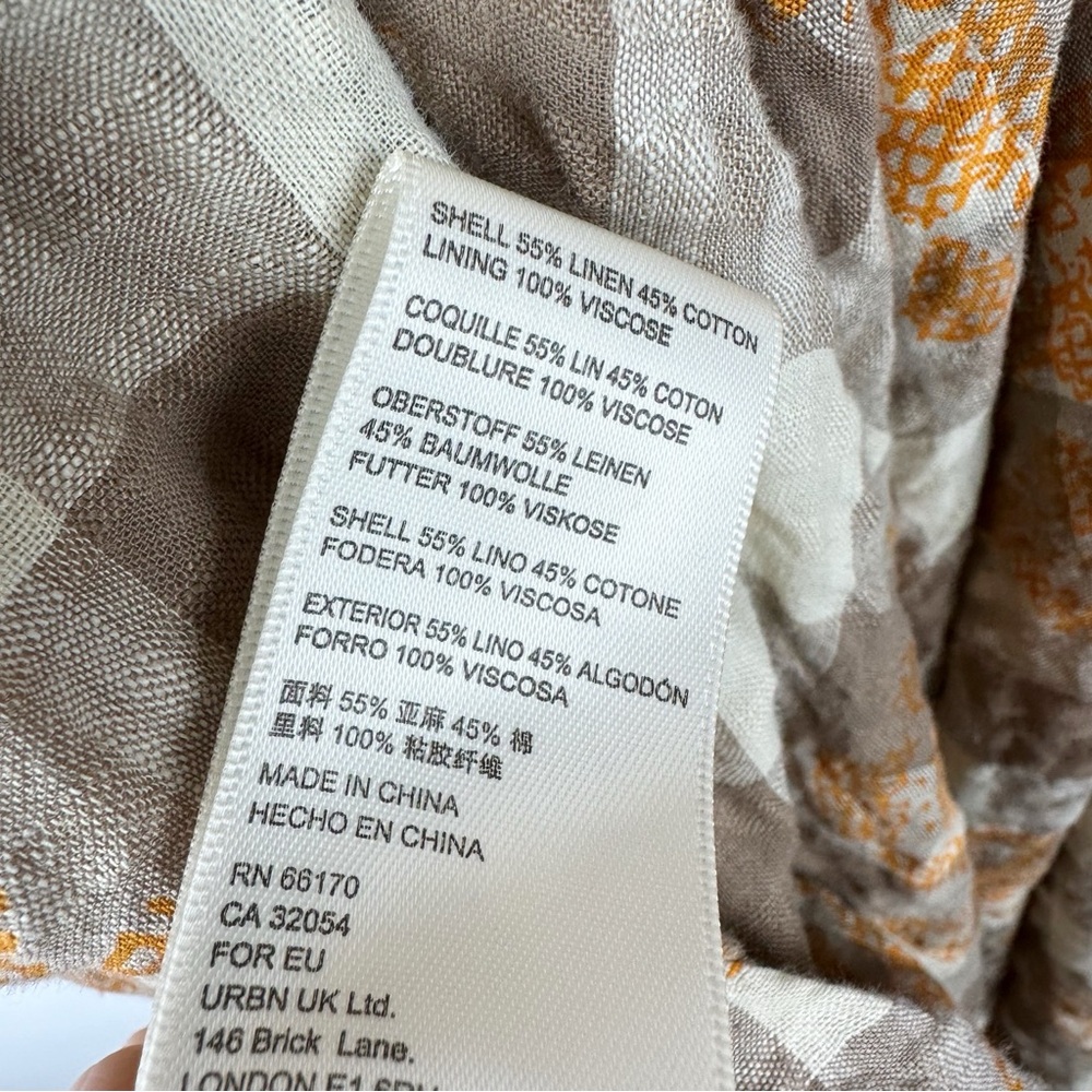 URBAN OUTFITTERS Bianca Linen Blend Midi Dress - Picture 4 of 4